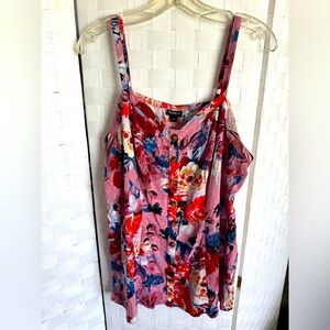 Torrid flare button down tank